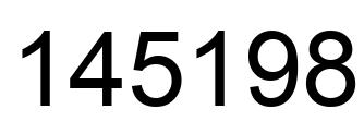 Número 145198 imagen negro