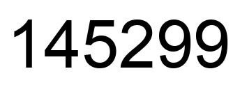 Número 145299 imagen negro