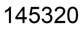 Number 145320 black image