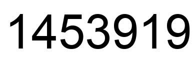 Number 1453919 black image