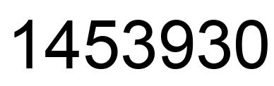 Number 1453930 black image