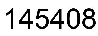 Number 145408 black image