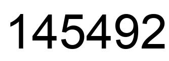 Number 145492 black image