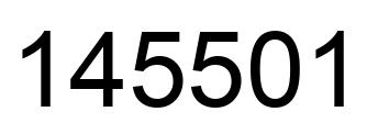 Number 145501 black image