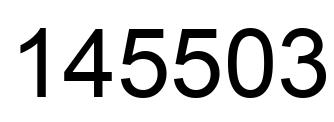 Number 145503 black image