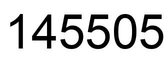 Number 145505 black image