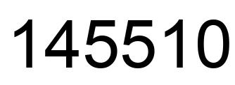 Number 145510 black image