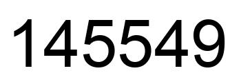 Number 145549 black image