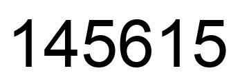 Número 145615 imagen negro