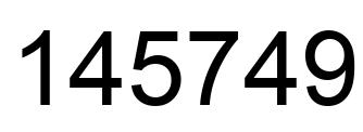 Number 145749 black image