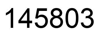 Number 145803 black image