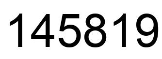 Number 145819 black image