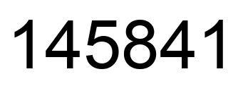 Number 145841 black image