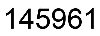 Number 145961 black image