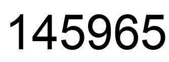 Number 145965 black image