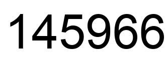 Number 145966 black image