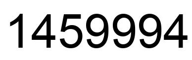 Number 1459994 black image