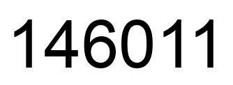 Number 146011 black image