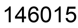 Number 146015 black image