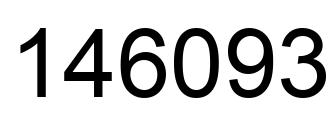 Number 146093 black image