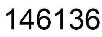 Número 146136 imagen negro