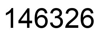Number 146326 black image