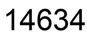 Number 14634 black image