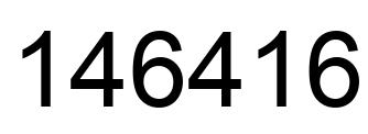 Number 146416 black image