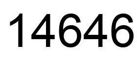 Number 14646 black image