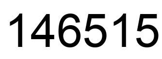 Number 146515 black image