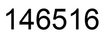 Number 146516 black image