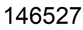 Number 146527 black image