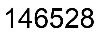 Number 146528 black image