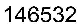 Número 146532 imagen negro