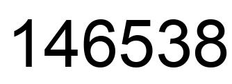 Number 146538 black image