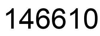 Número 146610 imagen negro