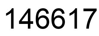 Number 146617 black image