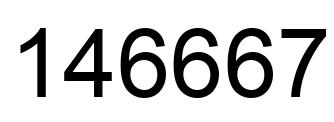 Número 146667 imagen negro