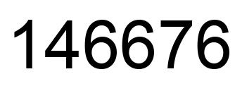 Número 146676 imagen negro