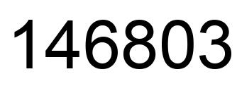 Number 146803 black image
