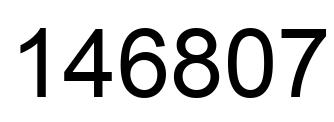 Number 146807 black image