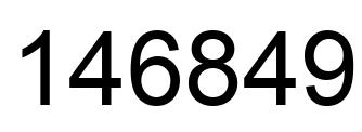Number 146849 black image