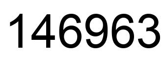 Number 146963 black image