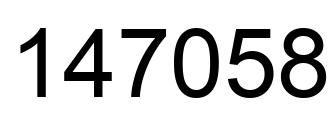 Número 147058 imagen negro