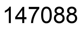 Number 147088 black image