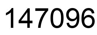 Number 147096 black image