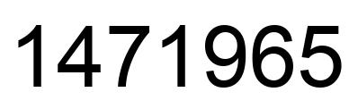 Number 1471965 black image