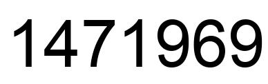 Number 1471969 black image