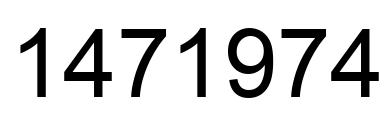 Number 1471974 black image