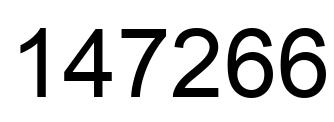 Number 147266 black image